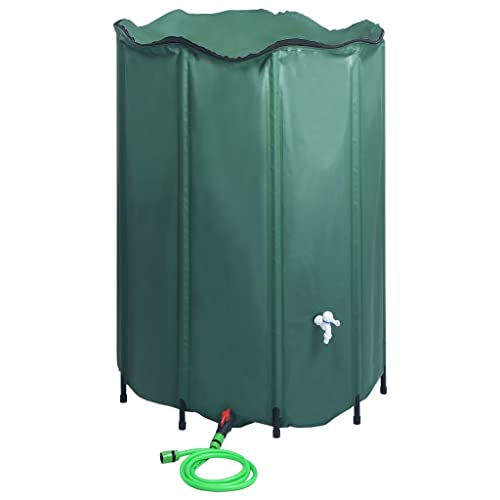 vidaXL Regenwassertank Faltbar mit Hahn Regentonne Wassertank Regenwasserfass Regenspeicher Regentank Regenfass Zisterne Tank 1350L von vidaXL