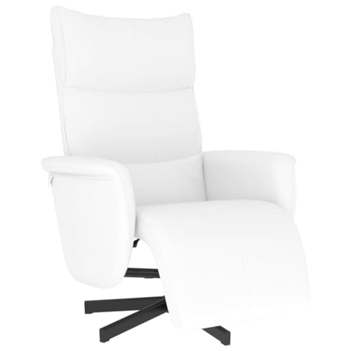 vidaXL Relaxsessel, Drehbar Sessel mit Rückenlehne Fußteil, Fernsehsessel mit Liegefunktion, Liegesessel Ruhesessel Polstersessel, Weiß Kunstleder vidaXL Relaxsessel, Drehbar Sessel mit Rückenlehne Fußteil, Fernsehsessel mit Liegefunktion, Liegesessel Ruhesessel Polstersessel, Weiß Kunstleder von vidaXL