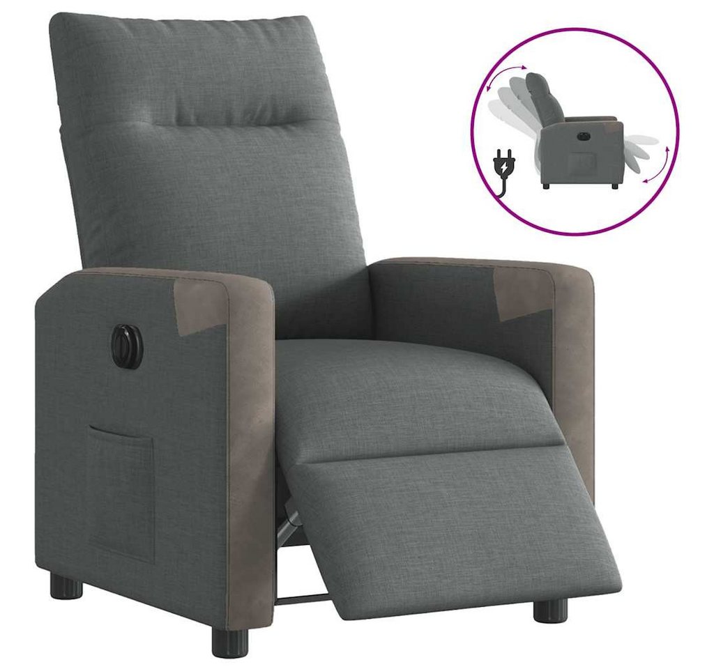 vidaXL Relaxsessel, Relaxsessel Elektrisch Dunkelgrau Stoff von vidaXL