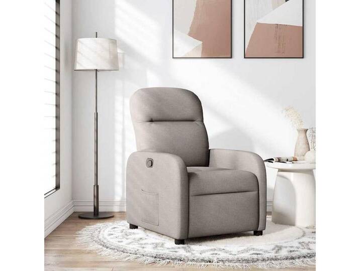 vidaXL Relaxsessel, Relaxsessel Taupe Stoff von vidaXL