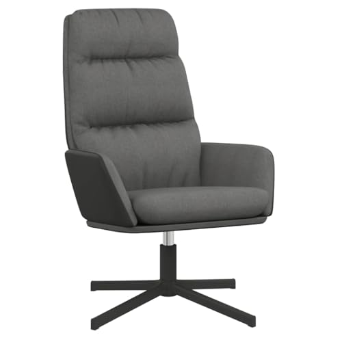 vidaXL Relaxsessel, Sessel Fernsehsessel Drehbar, Stuhl Relaxstuhl mit Armlehne, Polstersessel Polsterstuhl mit Metallrahmen, Hellgrau Stoff von vidaXL
