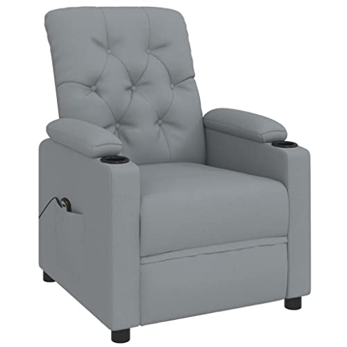 vidaXL Relaxsessel, Sessel Verstellbar Elektrisch, Fernsehsessel mit Liegefunktion, Liegesessel Ruhesessel Polstersessel, Hellgrau Stoff vidaXL Relaxsessel, Sessel Verstellbar Elektrisch, Fernsehsessel mit Liegefunktion, Liegesessel Ruhesessel Polstersessel, Hellgrau Stoff von vidaXL
