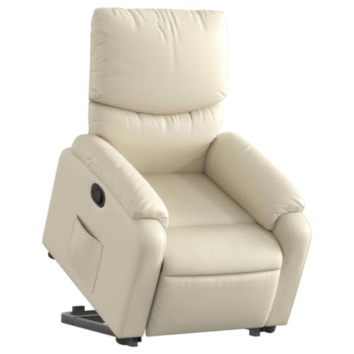 vidaXL Relaxsessel, Sessel mit Aufstehhilfe Elektrisch, Fernsehsessel mit Liegefunktion, Liegesessel Aufstehsessel für Wohnzimmer, Creme Kunstleder vidaXL Relaxsessel, Sessel mit Aufstehhilfe Elektrisch, Fernsehsessel mit Liegefunktion, Liegesessel Aufstehsessel für Wohnzimmer, Creme Kunstleder von vidaXL