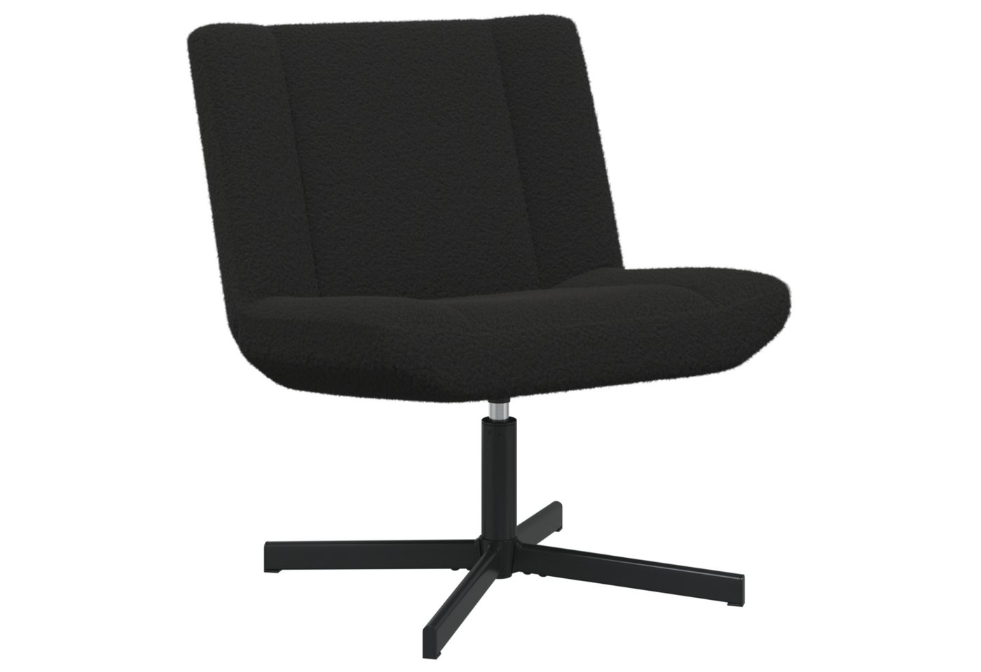 vidaXL Relaxsessel Accent Chair Schwarz Stoff, Metall Mittel Schwenkbar (1-St) von vidaXL