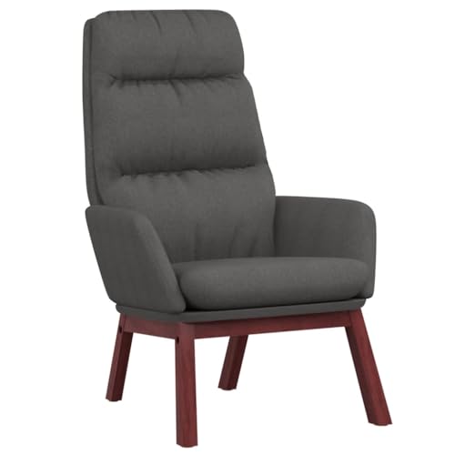 vidaXL Relaxsessel Polstersessel Sessel Fernsehsessel Polsterstuhl Armsessel Loungesessel Ruhesessel Bürostuhl Wohnzimmer Dunkelgrau Stoff von vidaXL