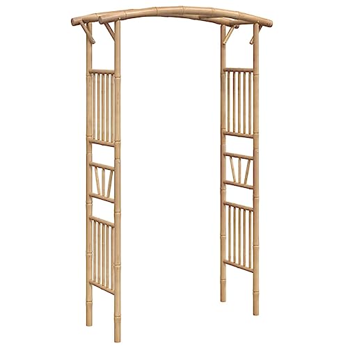 vidaXL Rosenbogen, Gartenbogen für Garten Terrasse, Rankhilfe für Kletterpflanzen, Torbogen Rosenspalier Rosenrankhilfe Pergola, Bambus von vidaXL