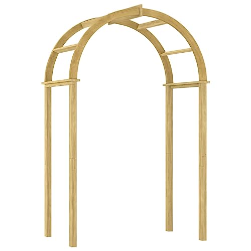 vidaXL Rosenbogen Pergola Rankhilfe Rankgitter Torbogen Gartenbogen Rundbogen Hof Terrasse 141x97x243 cm Massivholz Kiefer Imprägniert von vidaXL