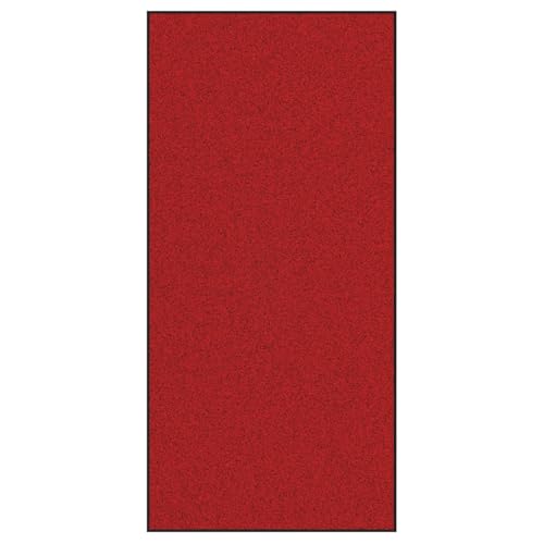 vidaXL Rote rechteckige Fußmatte für Innen und Außen | rutschfest, Maschinenwaschbar 250 x 120 cm | Modernes Design für alle Eingänge von vidaXL
