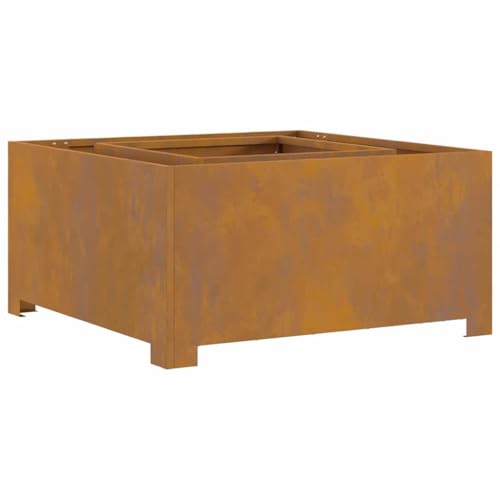 vidaXL Rustikale Quadratische Feuerschale für draussen | Hergestellt aus verwittertem Stahl 80 x 40 cm Langlebig & rostbeständig Ideal für gesellige Runden vidaXL Rustikale Quadratische Feuerschale für draussen | Hergestellt aus verwittertem Stahl 80 x 40 cm Langlebig & rostbeständig Ideal für gesellige Runden von vidaXL