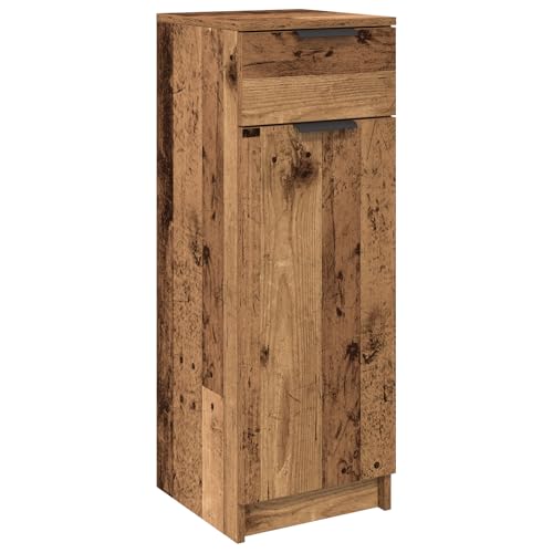 vidaXL Badschrank Altholz 32x34x90 cm Holzwerkstoff von vidaXL