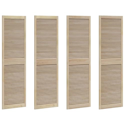 vidaXL Rustikaler Wandschrank Natur 201 x 59,5 cm, Set aus 4 braunen massivholz Kieferlamellentüren mit verstellbaren Latten. Für den Innenbereich, ideal für Schlafzimmer. Langlebig und einfach vidaXL Rustikaler Wandschrank Natur 201 x 59,5 cm, Set aus 4 braunen massivholz Kieferlamellentüren mit verstellbaren Latten. Für den Innenbereich, ideal für Schlafzimmer. Langlebig und einfach von vidaXL