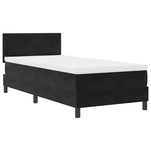 vidaXL Boxspringbett mit Matratze Schwarz 90x200 cm Samt vidaXL Boxspringbett mit Matratze Schwarz 90x200 cm Samt von vidaXL