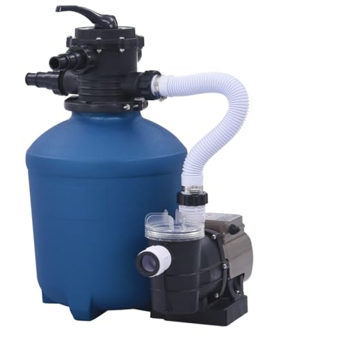 vidaXL Sandfilteranlage mit Zeitschaltuhr Sandfilterpumpe Sandfilter Poolfilter Poolpumpe Filteranlage Filterkessel Filter Pool Pumpe 530W 10980L/h von vidaXL