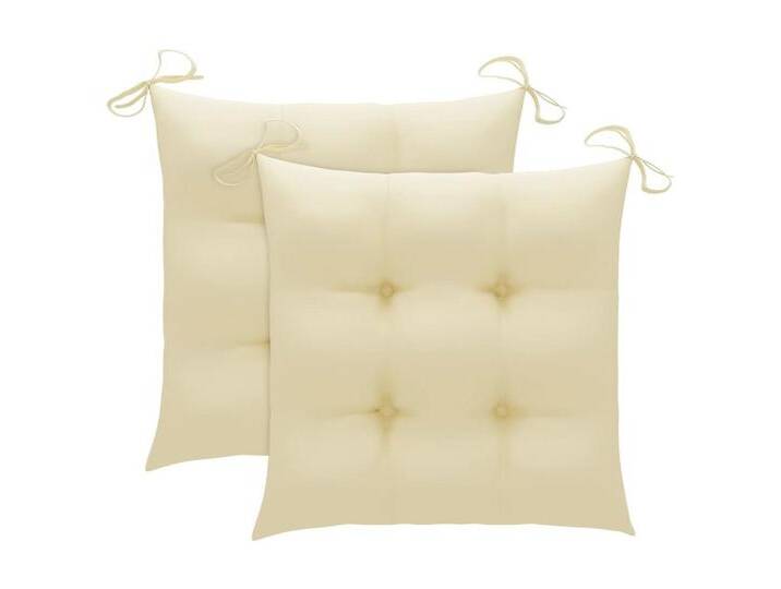 vidaXL Schaukelstuhl, Schaukelsessel mit Cremeweißem Kissen Massivholz Teak vidaXL Schaukelstuhl, Schaukelsessel mit Cremeweißem Kissen Massivholz Teak von vidaXL