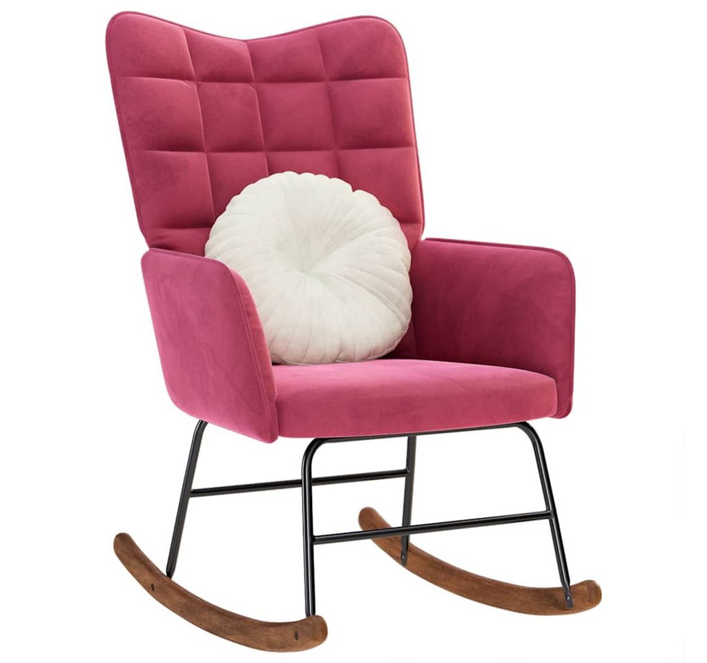 vidaXL Schaukelstuhl, Schaukelstuhl Weinrot Samt vidaXL Schaukelstuhl, Schaukelstuhl Weinrot Samt von vidaXL