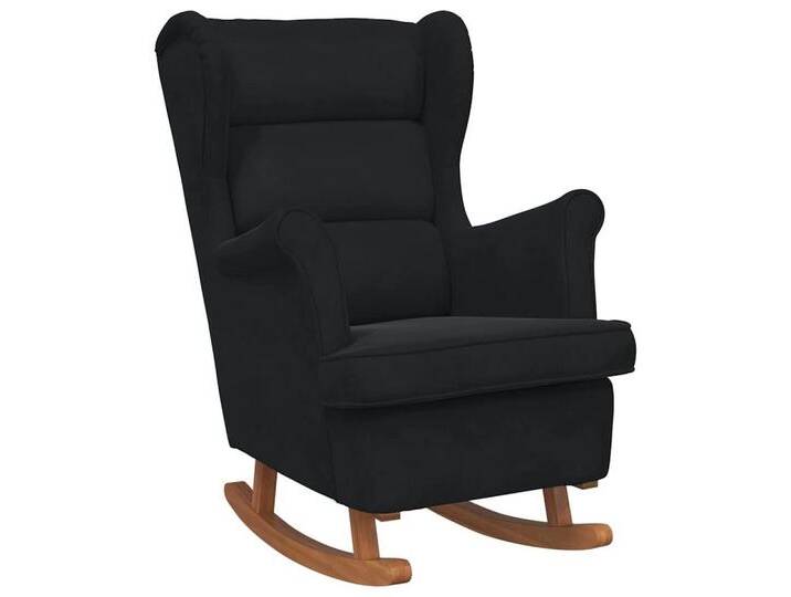 vidaXL Schaukelstuhl Schaukelstuhl 71 x 92 x 100 cm 100% Polyester Sperrholz (1 St), schwarz von vidaXL