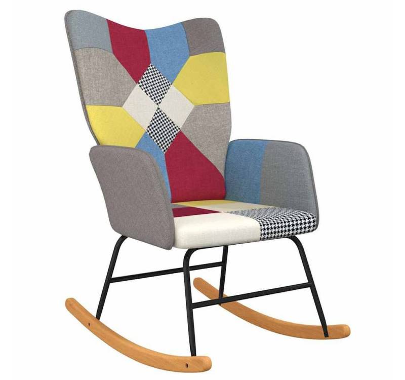 vidaXL Schaukelstuhl Schaukelstuhl Patchwork Stoff (1 St) von vidaXL