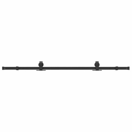 vidaXL Schiebetürbeschlag-Set 183 cm Stahl Schwarz, Schiebetür-Beschlag, Schiebetür-Rolle, Schiebetür-System, Schiebetür-Schiene, Schiebetür-Bügel vidaXL Schiebetürbeschlag-Set 183 cm Stahl Schwarz, Schiebetür-Beschlag, Schiebetür-Rolle, Schiebetür-System, Schiebetür-Schiene, Schiebetür-Bügel von vidaXL