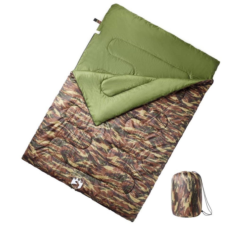 vidaXL Schlafsack Doppelschlafsack mit Kissen Erwachsene Camping 3-4 Jahreszeiten (1 tlg) von vidaXL