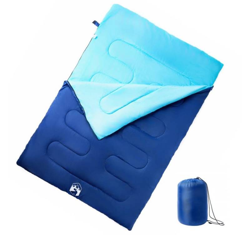 vidaXL Schlafsack Doppelschlafsack mit Kissen Erwachsene Camping 3-4 Jahreszeiten (1 tlg) von vidaXL