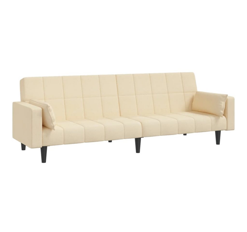 vidaXL Schlafsofa, Sofa 2-Sitzer mit 2 Kissen Creme Stoff vidaXL Schlafsofa, Sofa 2-Sitzer mit 2 Kissen Creme Stoff von vidaXL