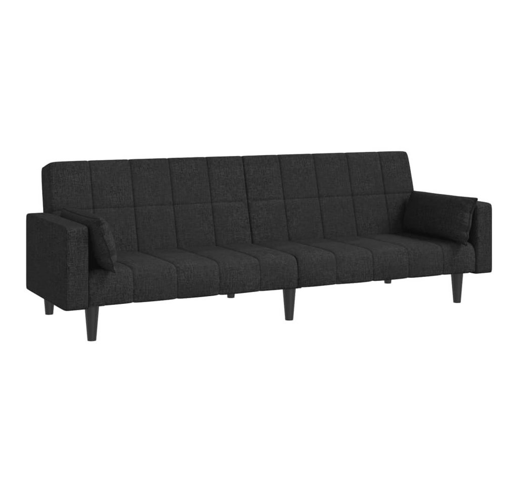 vidaXL Schlafsofa, Sofa 2-Sitzer mit 2 Kissen Schwarz Stoff vidaXL Schlafsofa, Sofa 2-Sitzer mit 2 Kissen Schwarz Stoff von vidaXL