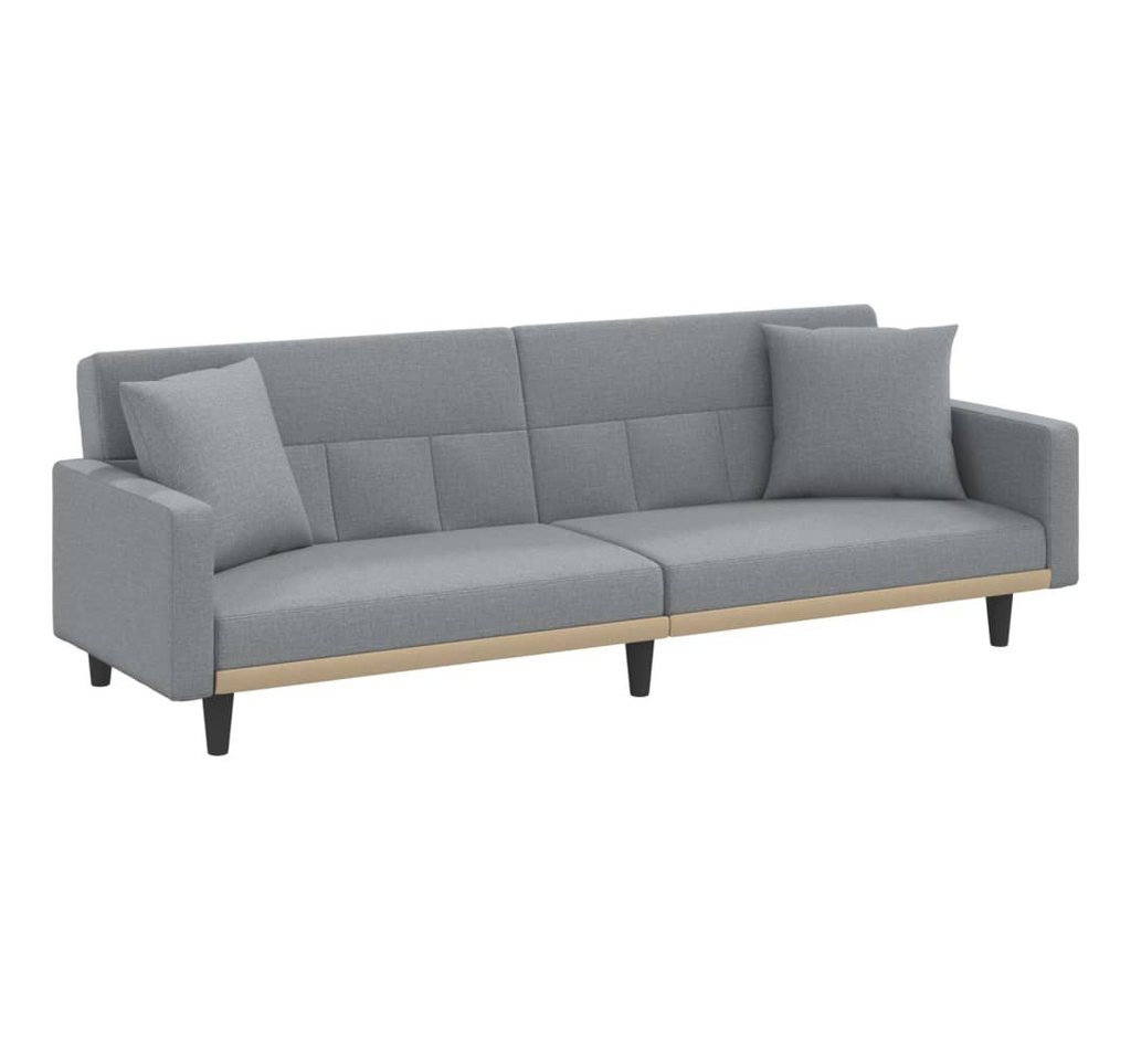 vidaXL Schlafsofa, Sofa mit Kissen Hellgrau Stoff vidaXL Schlafsofa, Sofa mit Kissen Hellgrau Stoff von vidaXL
