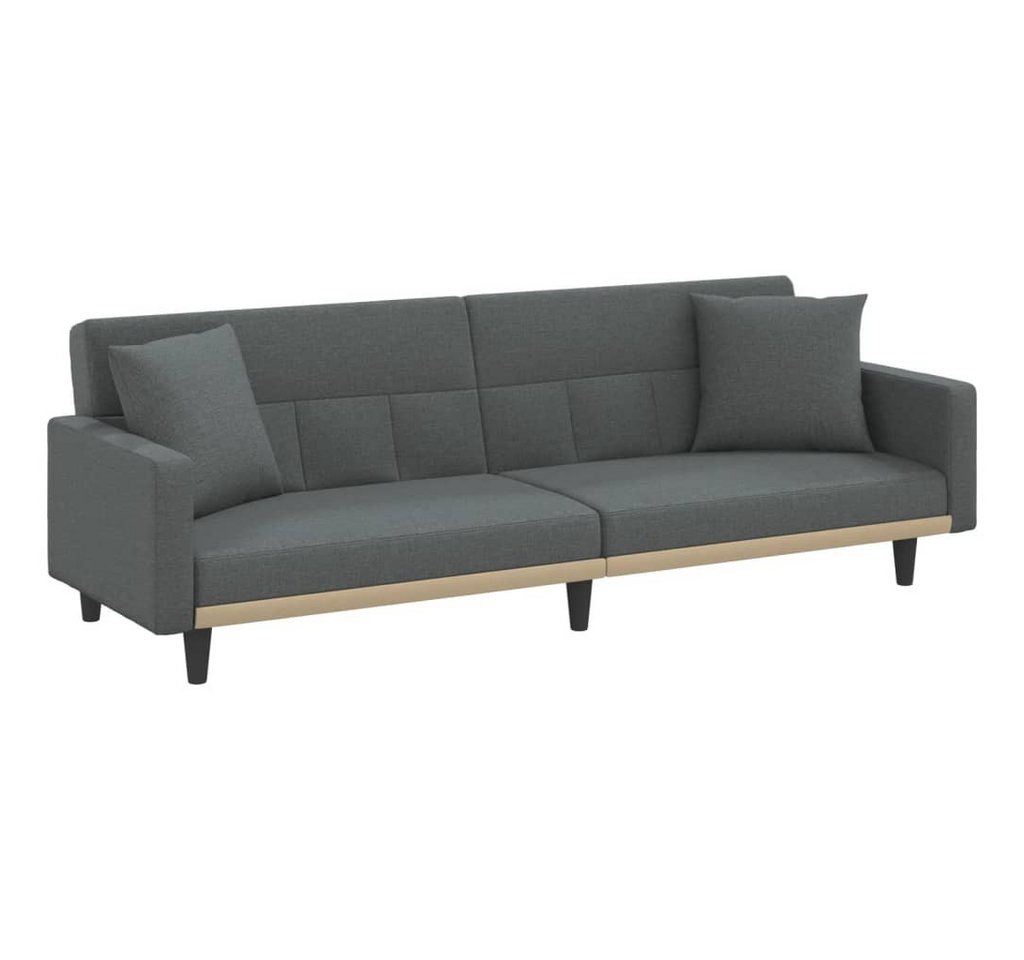 vidaXL Schlafsofa, Sofa mit Kissen Dunkelgrau Stoff vidaXL Schlafsofa, Sofa mit Kissen Dunkelgrau Stoff von vidaXL