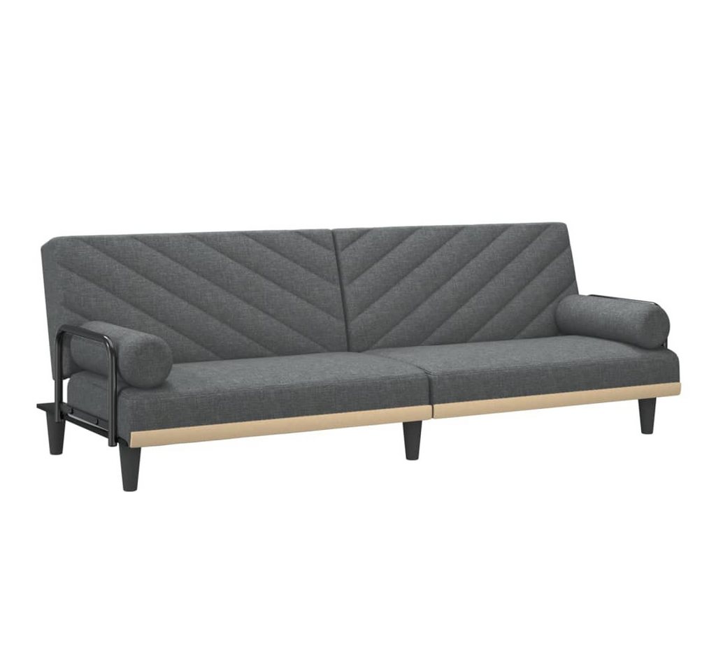 vidaXL Schlafsofa, Sofa mit Armlehnen Dunkelgrau Stoff von vidaXL