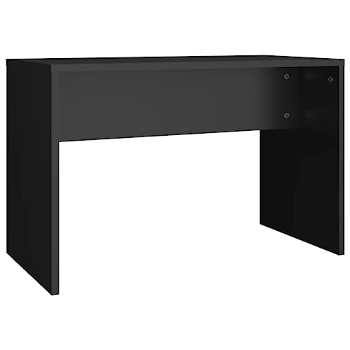 vidaXL Schminkhocker, Hocker für Wohnzimmer Schlafzimmer Garderobe, Sitzhocker für Schminktisch, Stuhl Schminkstuhl, Schwarz Holzwerkstoff von vidaXL