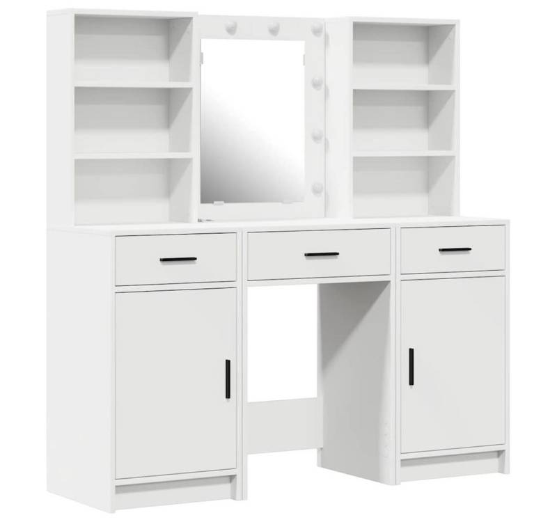 vidaXL Schminktisch Schminktisch Set 3 pcs Weiß 50 x 41 x 135 cm Holzwerkstoff (3-St) von vidaXL