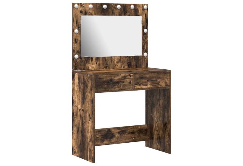 vidaXL Schminktisch Dressing Tisch mit LED Lichtern Geräuchert Eiche 78,5x41x135 cm von vidaXL