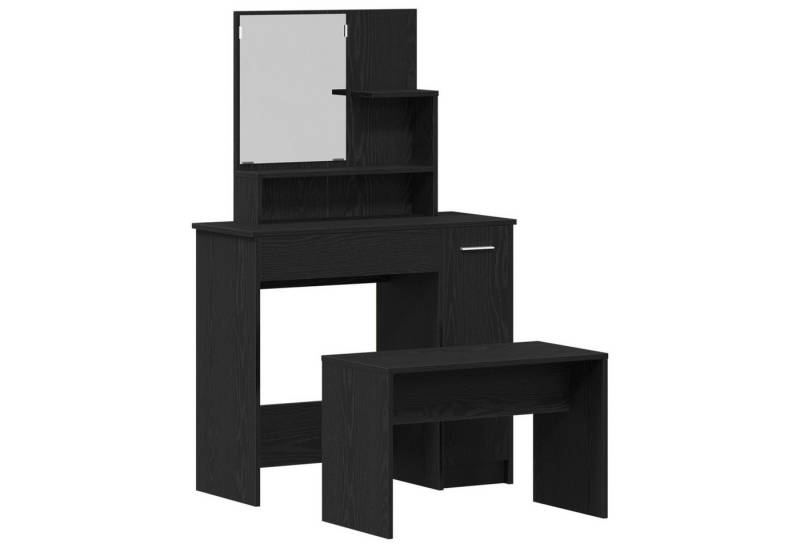 vidaXL Schminktisch Frisierkommoden Set Schwarz Eiche Holzwerkstoff (2-St) von vidaXL