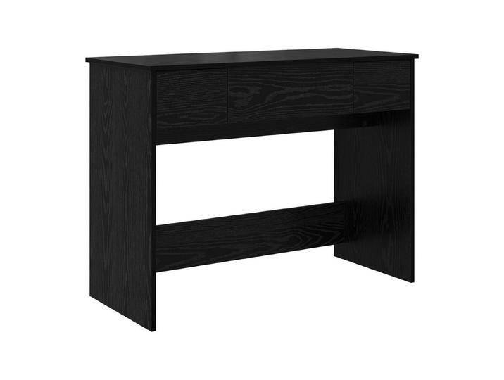 vidaXL Schminktisch Frisiertisch mit Spiegel Schwarz Eiche 100x45x76 cm (1-St), schwarz von vidaXL