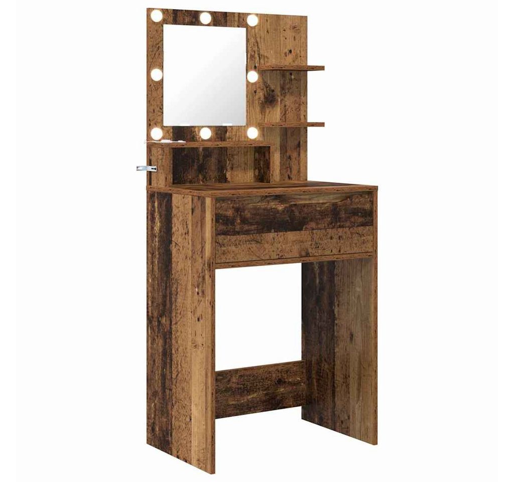vidaXL Schminktisch Schlafzimmer-Frisiertische mit Regal Altholz 80 x 39,6 x 135 cm (1-St) von vidaXL