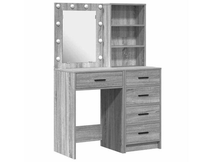 vidaXL Schminktisch Schminktisch 2 pcs Grau 50 x 41 x 135 cm Holzwerkstoff, grau von vidaXL