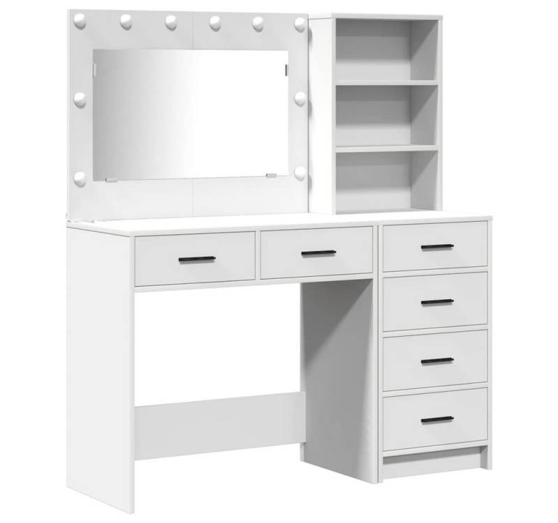 vidaXL Schminktisch Schminktisch mit Regal Weiß 78,5 x 41 x 135 cm Holzwerkstoff (1-St) von vidaXL
