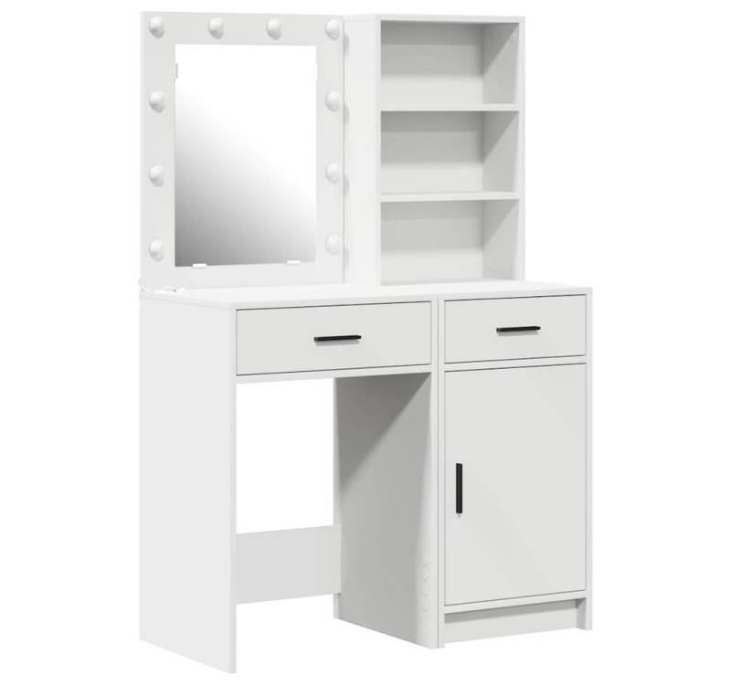 vidaXL Schminktisch Schminktisch mit Tür 2 pcs Weiß 50 x 41 x 135 cm Holzwerkstoff (2-St) von vidaXL