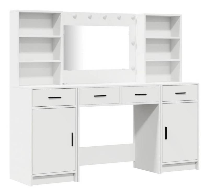 vidaXL Schminktisch Schminktisch Set 3 pcs Weiß 78,5 x 41 x 135 cm Holzwerkstoff (3-St) von vidaXL