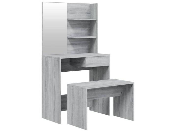 vidaXL Schminktisch Schminktisch-Set Grau Sonoma 74,5x40x141 cm (1-St), grau von vidaXL
