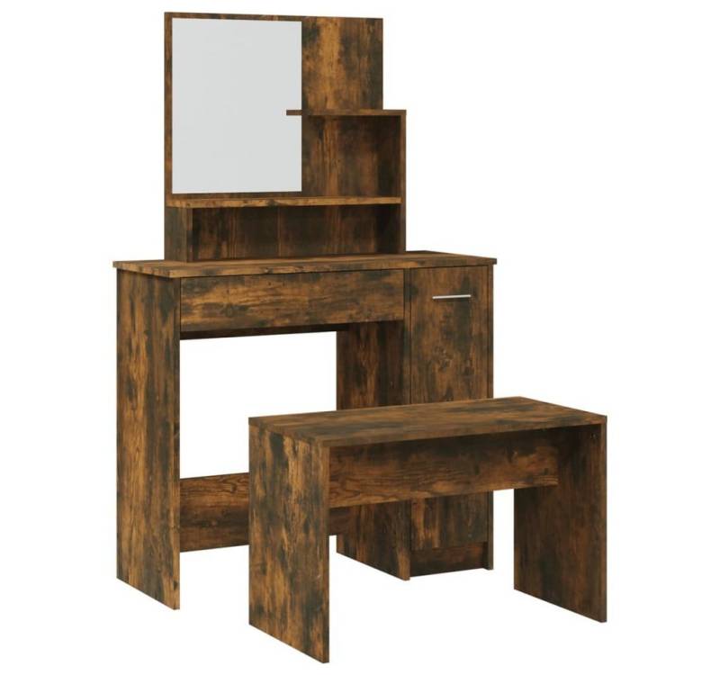 vidaXL Schminktisch Schminktisch-Set Räuchereiche 86,5x35x136 cm (1-St) von vidaXL