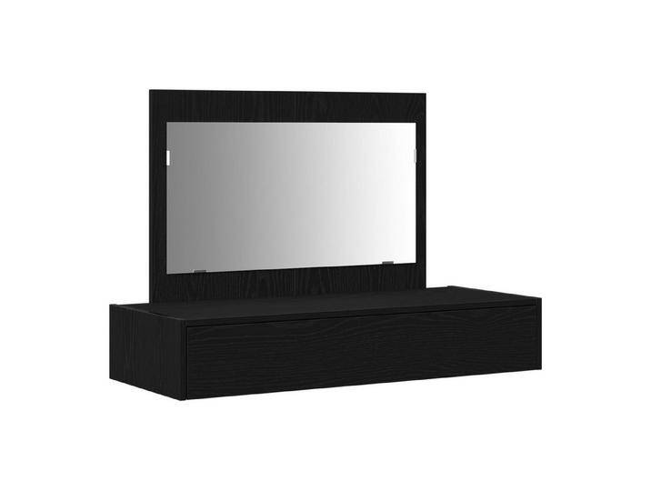 vidaXL Schminktisch Schminktisch Wandmontage Schwarz Eiche 100x40x70 cm (1-St), schwarz von vidaXL