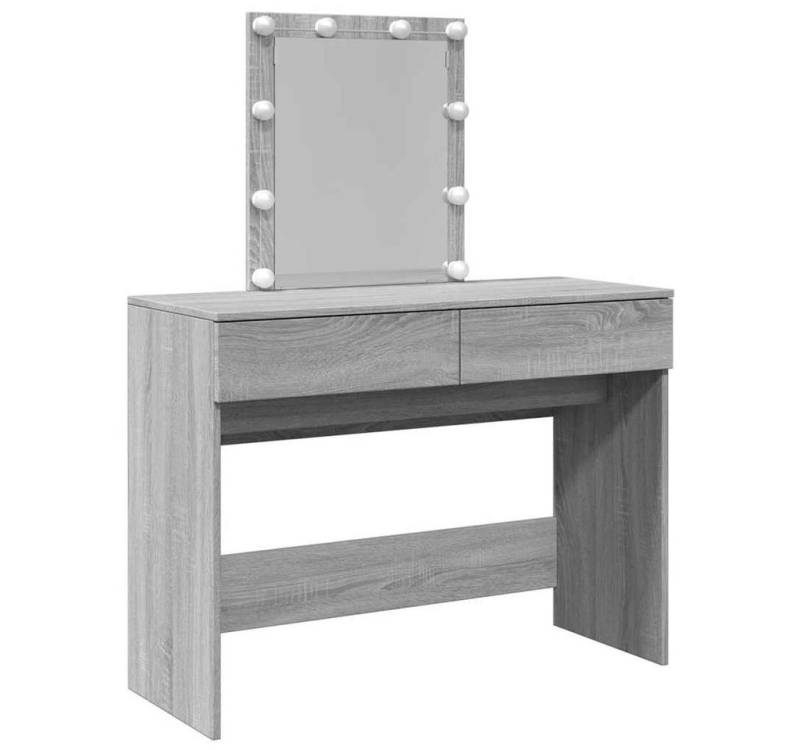 vidaXL Schminktisch Schminktisch mit LED-Beleuchtung Grau Sonoma 100x40x130 cm (1-St) von vidaXL