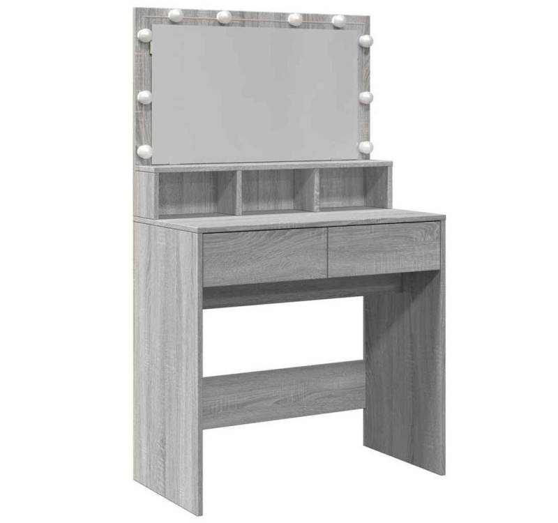 vidaXL Schminktisch Schminktisch mit LED-Beleuchtung Grau Sonoma 80x41x134,5 cm (1-St) von vidaXL
