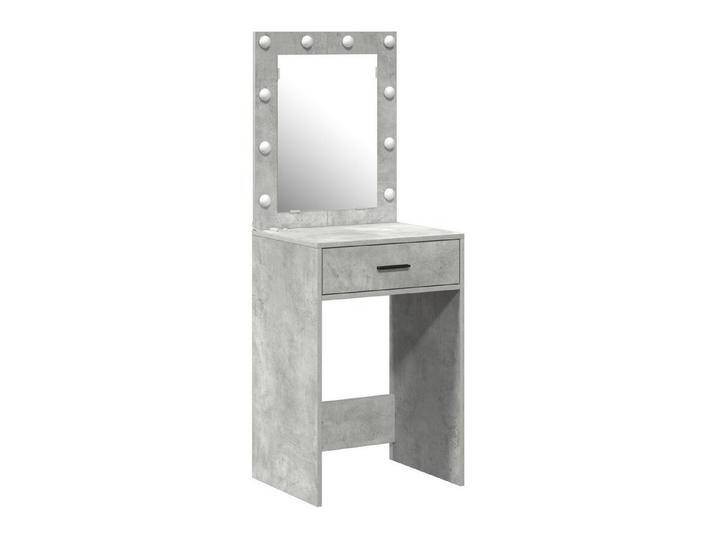 vidaXL Schminktisch Schminktisch mit LED-Leuchten Betongrau 50x41x135 cm (1-St), grau von vidaXL
