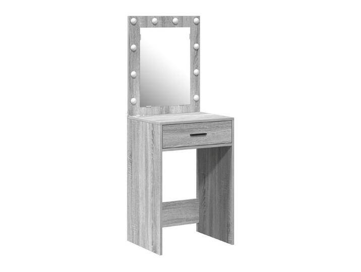 vidaXL Schminktisch Schminktisch mit LED-Leuchten Grau Sonoma 50x41x135 cm (1-St), grau von vidaXL