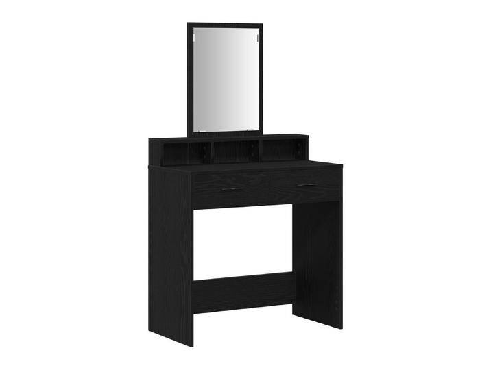 vidaXL Schminktisch Schminktisch mit Schubladen Schwarz Eiche79x41x140 cm (1-St), schwarz von vidaXL