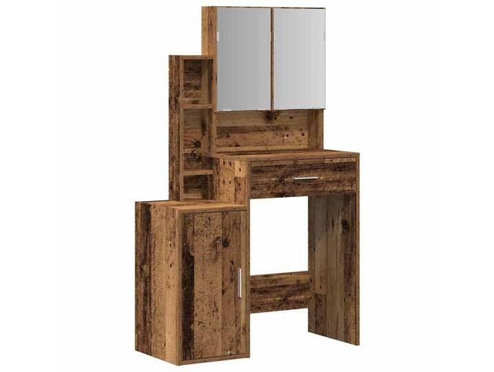 vidaXL Schminktisch Schminktisch mit Tür Altholz 80 x 35 x 132 cm Holzwerkstoff (1-St) von vidaXL