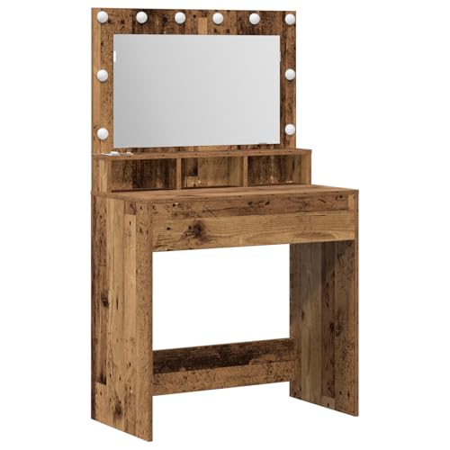 vidaXL Schminktisch mit LED-Leuchten Vintage-Stil 79x41x135 cm von vidaXL