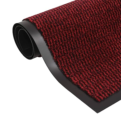 vidaXL Schmutzfangmatte Rechteckig Getuftet Türmatte Fußmatte Schmutzmatte Sauberlaufmatte Fußabtreter Türvorleger Matte 60x90cm Rot von vidaXL